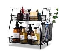 LEMIKKLE Organisateur Salle de Bain, Organisateur Cuisine, 2 Niveau Organisateur Epices, Organisateur Maquillage, Organisateur Parfum (Noir)
