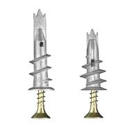 Lemiyoo Lot de 70 pièces de fixations pour plaques de plâtre robustes, chevilles et vis murales en métal, ensemble de fixations autoperceuses pour cloison sèche, chevilles brutes pour cavité, ancrage