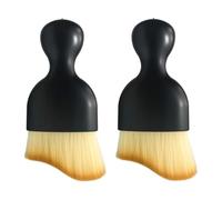 LEMLIN Brosse à Poussière pour Voiture,2 Pièces Kit de Nettoyage Intérieur Auto avec Brosse Douce Détailing,pour Tableau de Bord, Moteur, Sièges et Surfaces Délicates