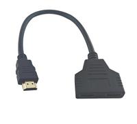 LEMLIN Répartiteur HDMI 1 vers 2 Voies,Adaptateur Doubleur HDMI 1080P Mâle vers 2 Femelles,Splitter pour HDTV,Moniteur LED,Projecteurs Compatible avec DVD, TV,HD