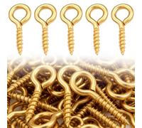 LEMLIN Vis à Oeillet 16mm,Lot de Crochets à Visser Petites Aiguilles à Œillets Auto-taraudeuses en Métal,pour Bois,Bricolage,Fabrication de Bijoux,Décoration Intérieure/Extérieure