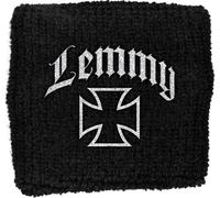 Lemmy - "Iron Cross" bracelet en tissu RO8568 (taille unique) (Noir/Blanc)
