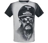 Lemmy Kilmister Side Homme T-Shirt Manches Courtes Blanc cassé/Gris L