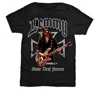 Lemmy - T-Shirt # L Black Unisex # Iron Cross Stone Deaf Forever