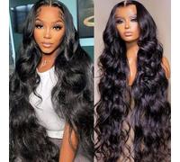 Lemoda Perruques en dentelle intégrale 200 % 33 x 15 cm, perruques vierges ondulées de 71,1 cm, 13 x 15,2 cm, HD transparentes, perruques ondulées brésiliennes 12A