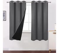 LEMOMO Lot de 2 rideaux occultants thermiques pour chambre à coucher et salon Gris givré 101,6 x 183 cm