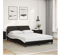 Lemon 2 personnes/ Cadre de lit - 2 Places - noir et blanc 140x200 cm similicuir CCL53456933