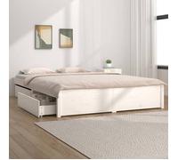 Lemon 200x200 cm/ Cadre de lit - sans matelas - avec tiroirs blanc - 2 personnes - CCL38288429