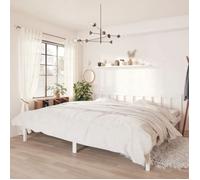 Lemon 200x200 cm/ Cadre de lit - sans matelas - blanc bois massif - 2 personnes - CCL18092922