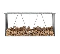 Lemon Abri de stockage de bois - VIDAXL - abri à bûches - Acier galvanisé 330x84x152 cm Gris CCL86736182