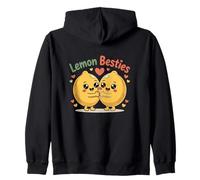 Lemon Besties Matching Friends Graphic Fun Summer Sweat à Capuche