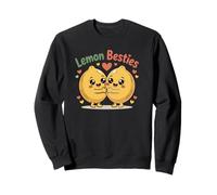 Lemon Besties Matching Friends Graphic Fun Summer Sweatshirt