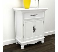 Lemon Buffet Bahut Armoire DE Cuisine - UU Vaisselier Armoire avec 2 portes et 1 tiroir Bois Blanc CCL98999948
