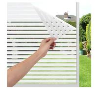 Lemon Cloud Film occultant fenêtre Anti Regard Electrostatique Film Fenetre Film Vitre Motif Rayure Film Vitrage Non Adhesif Anti-UV Idéal pour Bureau Chambre Cuisine Maison Salle de Bain 90x400cm