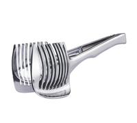 Lemon Cutter, Stainless Steel Tomato Lemon Slicer Holder with Handle, Lemons Tomatoes Slicing Tool, Handheld Onion Tomatoes Slicers Household Kitchen Tools