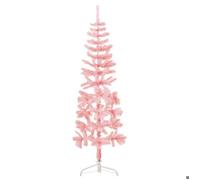 Lemon Demi sapin de Noël artificiel mince avec support Rose 150 cm CCL19281872