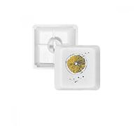 Lemon Fruit Aquarelle Illustration Pattern PBT Clavier Mécanique Blanc OEM sans Marquage Imprimé R2 Multicolore