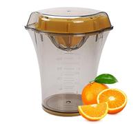 Lemon Juicer, Portable Fruit Juicer, 14 x 13 cm pour Spout Handheld with Scale, Citrus Kitchen Accessories, Hand Press Orange Squeezer for Home, Juicing Lemons and Oranges