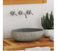 Lemon Lavabo en pierre de rivière ovale (29-38)x(24-31) cm - VIDAXL - Lavabo de salle de bain CCL25067507