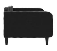 LEMON®Lit de repos simple - banquette lit Adulte - sans matelas - noir - 90x190cm velours 117 - Soldes