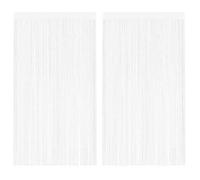 Lemon Lot de 2 Rideau en fils VIDAXL - rideau à franges - 100 x 250 cm Blanc CCL54310507