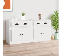 Lemon Lot de Buffets Bahut Armoire DE Cuisine - UU Vaisselier 2 pcs blanc - bois d'ingénierie CCL16109066