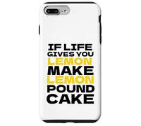 Lemon Pound Cake Lover Hilarant Funny Pound Cake Dessert Coque pour iPhone 7 Plus/8 Plus
