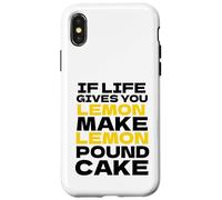 Lemon Pound Cake Lover Hilarant Funny Pound Cake Dessert Coque pour iPhone X/XS