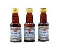Lemon Rum (Bacardi) 3x25 ml - sans alcool, Essence de Vodka, Arôme pour gâteau