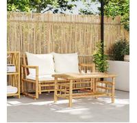Lemon Salon bas de jardin 2 pcs - avec coussins - bambou - 90x50x45 cm 365870