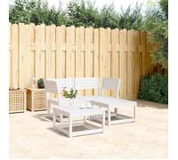 Lemon Salon bas de jardin 3 pcs - blanc bois de pin massif - 73x73x78 cm 3216986