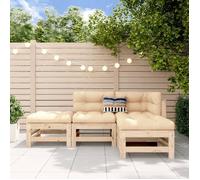 Lemon Salon bas de jardin 4 pcs - bois massif de pin - 63,5x63,5x60 cm 3186501