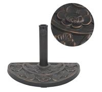 Lemon Socle de parasol VIDAXL - Pied de parasol - en résine demi-cercle Bronze 9 kg CCL43336444