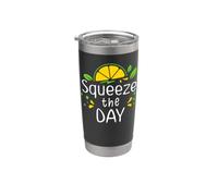 Lemon Squeeze the Day Sign,When Life Gives You Lemons Coffee Gobelet isotherme en acier inoxydable double paroi