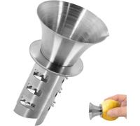 Lemon Squeezer Stainless Steel, Manual Citrus Juicer Reamer, Heavy Duty Screw Top Hand Juicer for Lemons, Limes, Oranges, Stainless Steel Lemon Juicer Squeezer, Easy Pour Design Utensils (1)