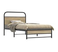 LEMON*Structure de lit - 1 Personne ,lit d'appoint, 90x200cm chêne fumé bois d'ingénierie SOLOMON8615 Août