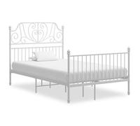 LEMON*Structure de lit - 2 Personnes ,lit d'appoint, blanc métal 120x200 cm SOLOMON7851 Août