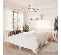 LEMON*Structure de lit - 2 Personnes ,lit d'appoint, bois massif 160x200 cm SOLOMON3437 Août