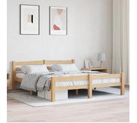LEMON*Structure de lit - 2 Personnes ,lit d'appoint, bois massif de pin 160x200 cm SOLOMON1613 Août