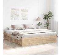 LEMON*Structure de lit - 2 Personnes ,lit d'appoint, chêne sonoma 200x200 cm SOLOMON4014 Août