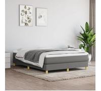 LEMON*Structure de lit - 2 Personnes ,lit d'appoint, gris foncé 140x190 cm tissu SOLOMON2340 Août