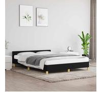 LEMON*Structure de lit - 2 Personnes ,lit d'appoint, noir 140x190 cm tissu SOLOMON3771 Août