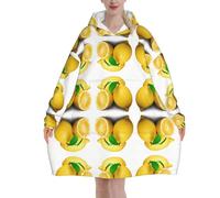 Lemon Sweat à capuche surdimensionné pour femme en sherpa chaud et confortable avec poche pour adultes