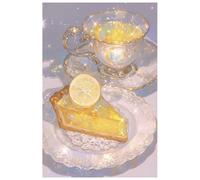 Lemon Tea and Cake Notebook: 400 wide lined pages