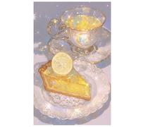 Lemon Tea and Cake Notebook: 400 wide lined pages