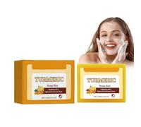 Lemon Turmeric & Kojic Acid Soap, Barre De Savon Au Curcuma Savon À L'acide Kojique Au Citron Et Au Curcuma Dissolvant De Taches Sombres Pour Le Visage Et Le Corps, Réduit Le Teint Inégal De La Peau