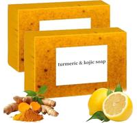 Lemon Turmeric Kojic Soap Fragrance | Natural Kojic Acid Soap for Skin Lightening | Handmade Tumeric Soap for Acne,Turmeric Lemon Kojic Acid Soap for Face and Body (2)