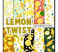 Lemon Twist Scrapbook Paper: 20 Double Sided Sheets 8.5 x 8.5 for Scrapbooking, Mixed Media Art, Junk Journals, Crafting projects, Origami, and More | Premium Color