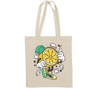 Lemon When Life Gives You Lemons Sac fourre-tout en coton naturel Blanc