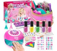 LemonDream Ensembles de vernis à ongles pour filles, vernis à ongles à base d'eau pour enfants, cadeaux pour filles de 6, 7, 8, 9, 10, 11, 12, kit de nail art pour enfants, cadeaux d'anniversaire pour